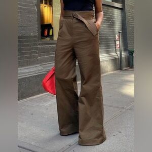 The Drop Women's Capers Olive High Waist Belted Wide Leg Pant by @karenbritchick